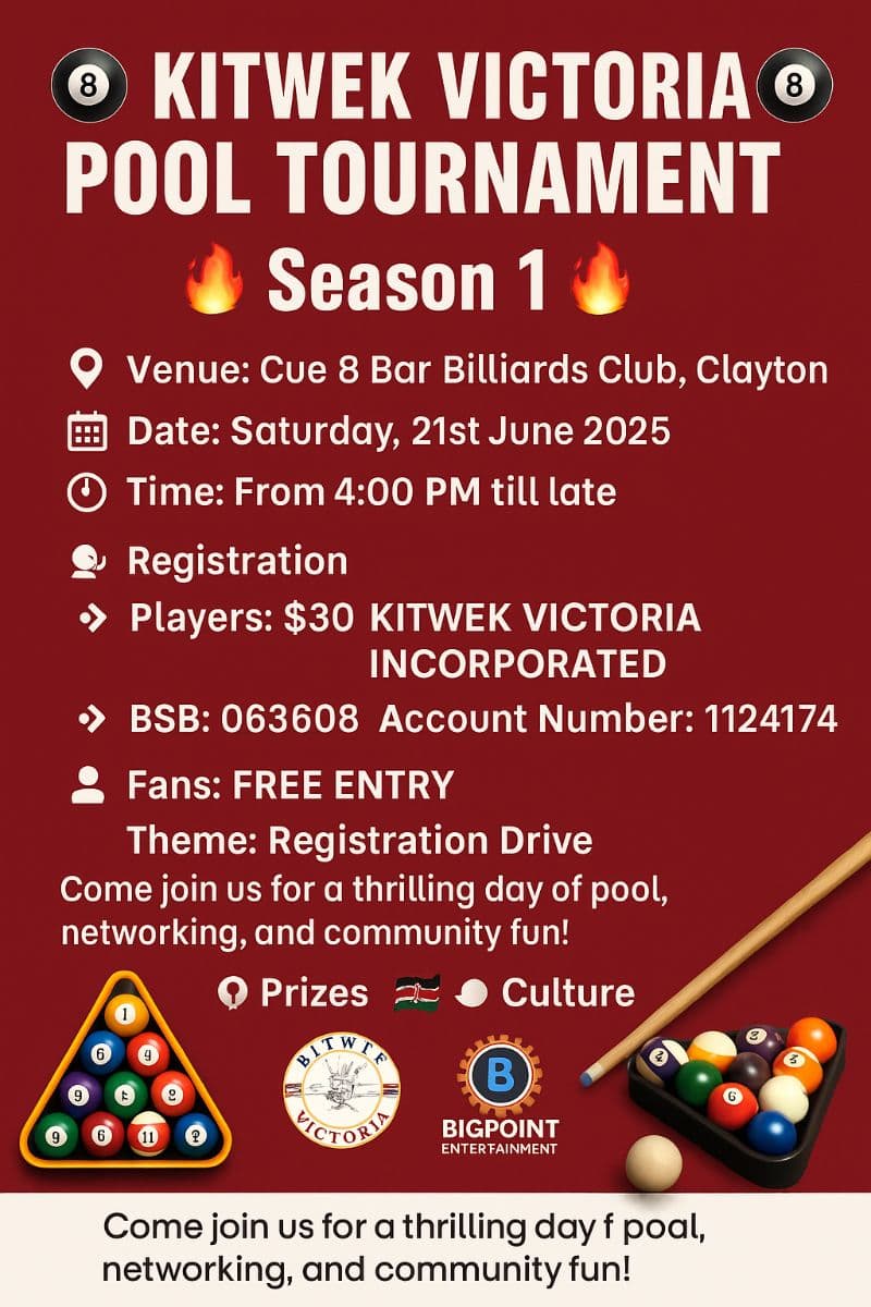 π± KITWEK VICTORIA POOL TOURNAMENT π±